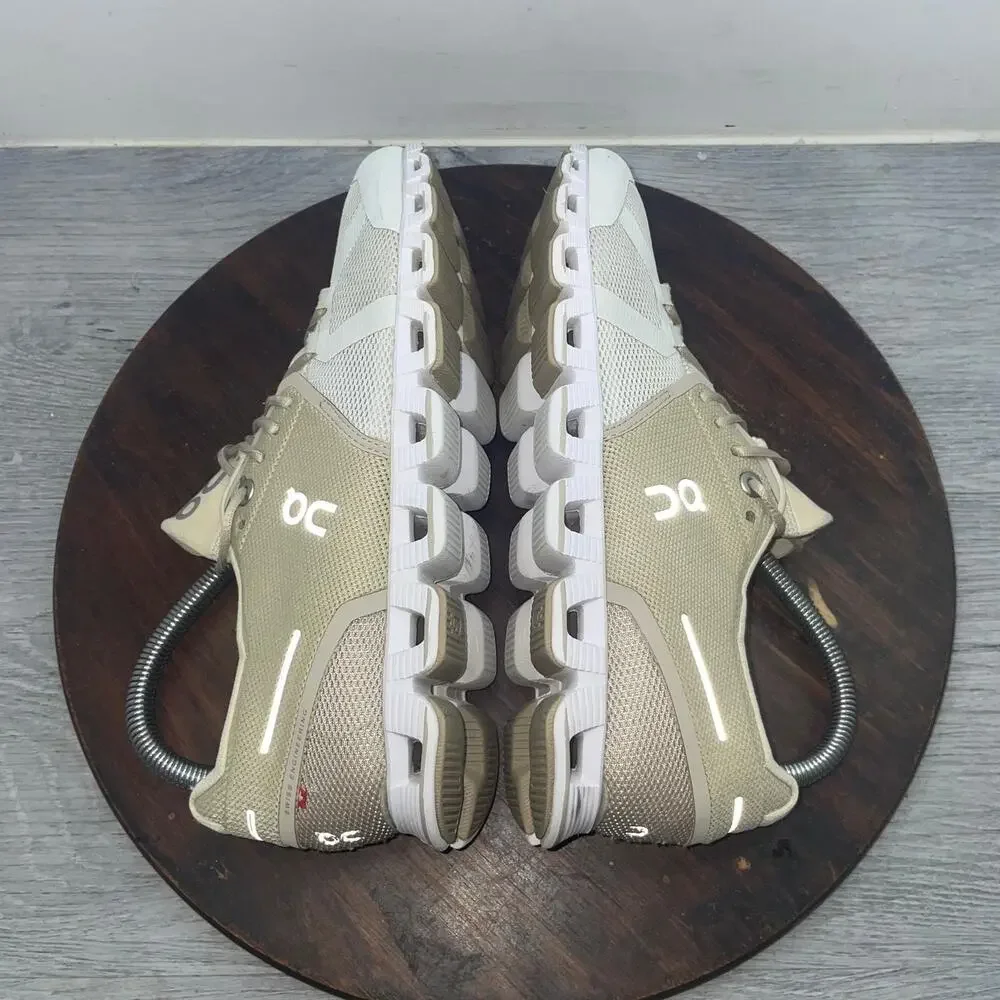 On Cloud 5 Women's Athletic Running Sneakers Shoes Cream/Sand Comfort Size 7.5